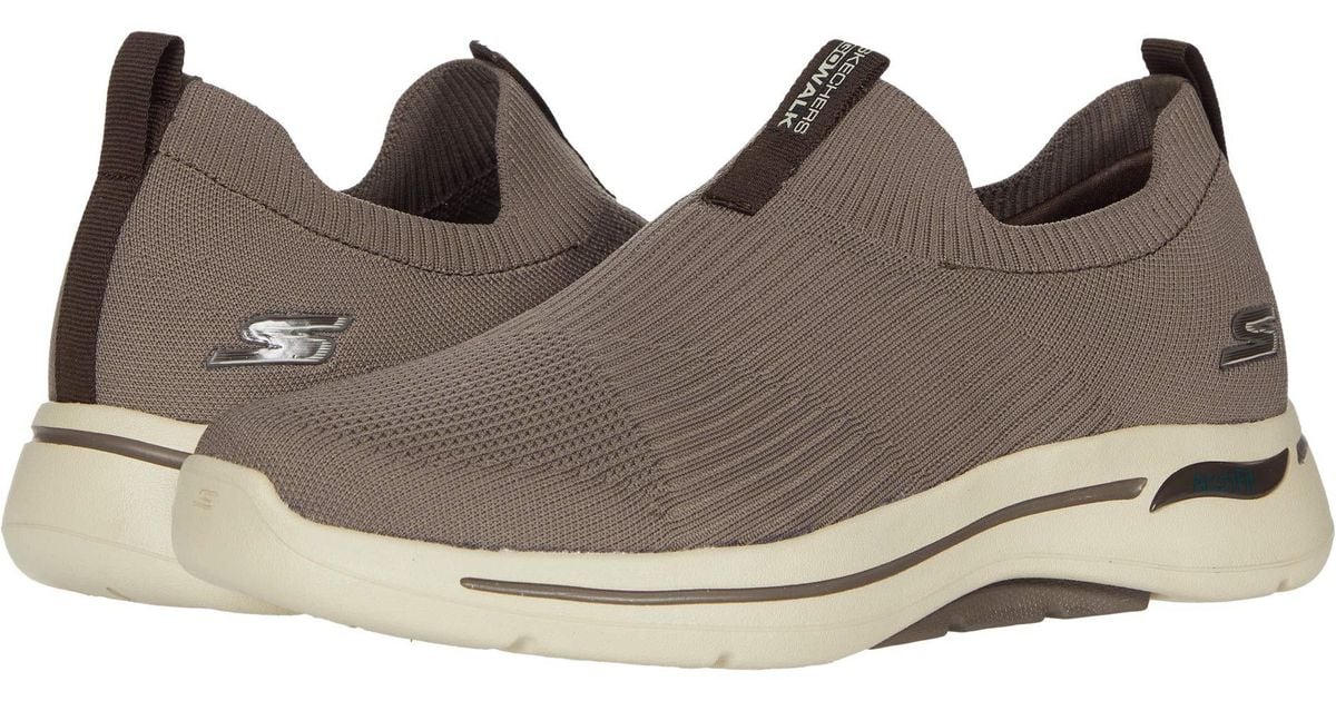 Skechers Go Walk Arch Fit - Iconic in Taupe (Brown) for Men - Lyst