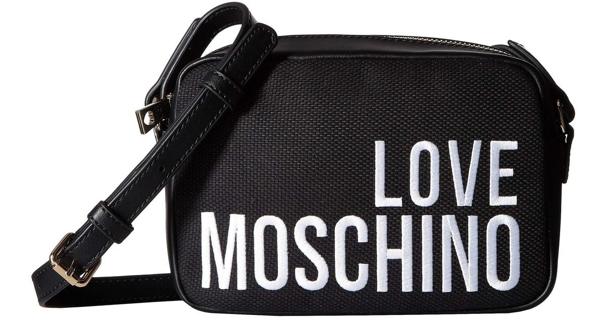 love moschino canvas cross body bag