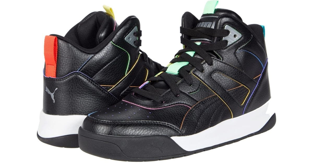 PUMA Synthetic Backcourt Mid Rainbow in Black for Men - Lyst