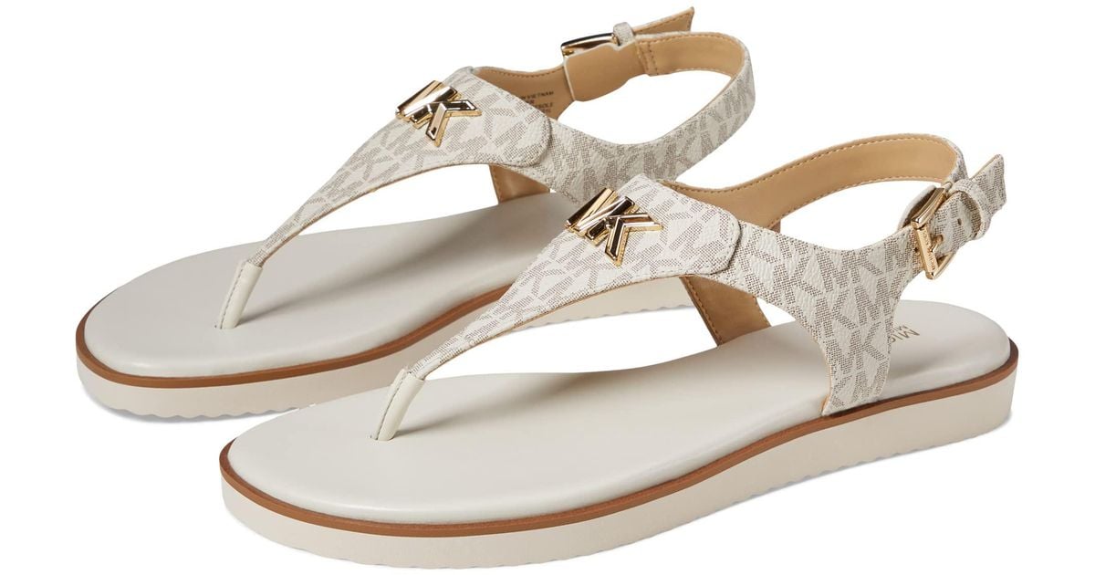 MICHAEL Michael Kors Jilly Flat Sandal in Metallic Lyst