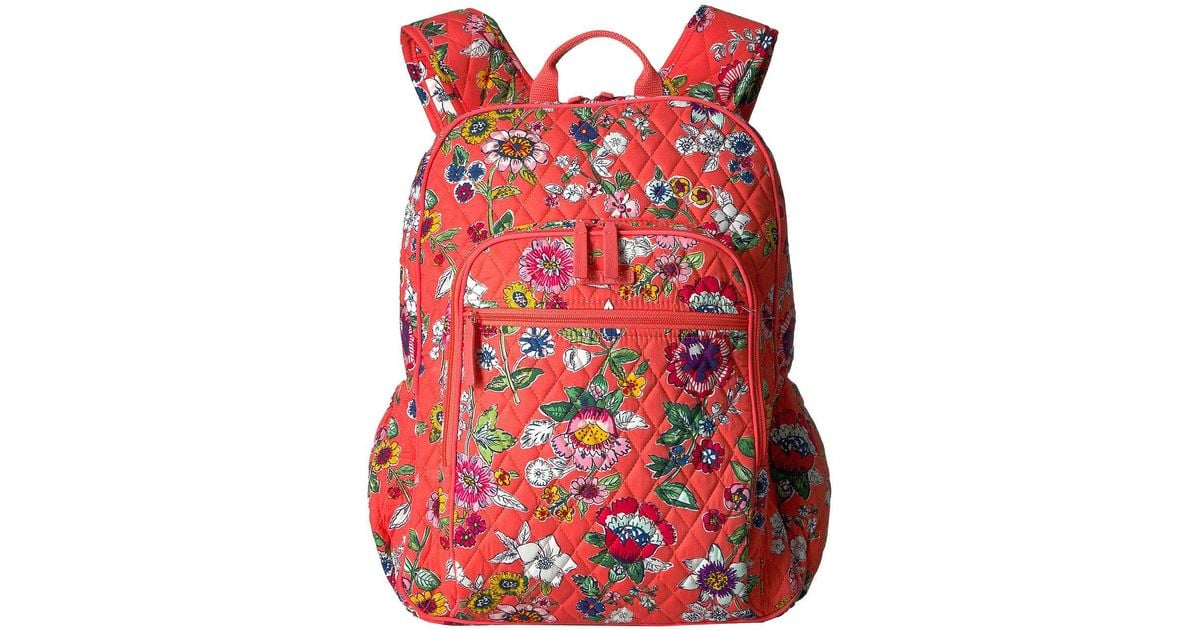 Vera Bradley Campus Tech Backpack in Coral Floral (Red) | Lyst