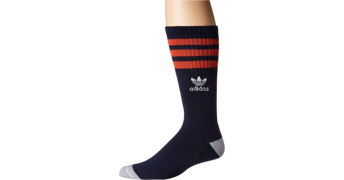 adidas Men/'s Originals Crew Sock Large White//Black//Heather Aluminum