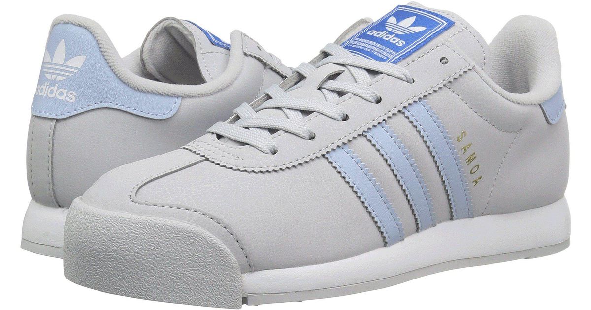 adidas Originals Samoa (light Grey Heather Solid Grey/easy Blue/footwear White) Women's Classic Shoes in Gray |
