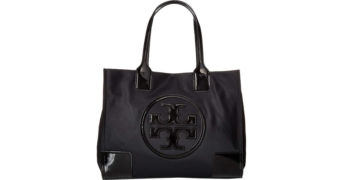 tory burch ella patent mini tote