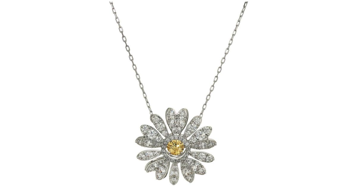Swarovski Eternal Flower Pendant Necklace in Silver (Metallic) - Lyst