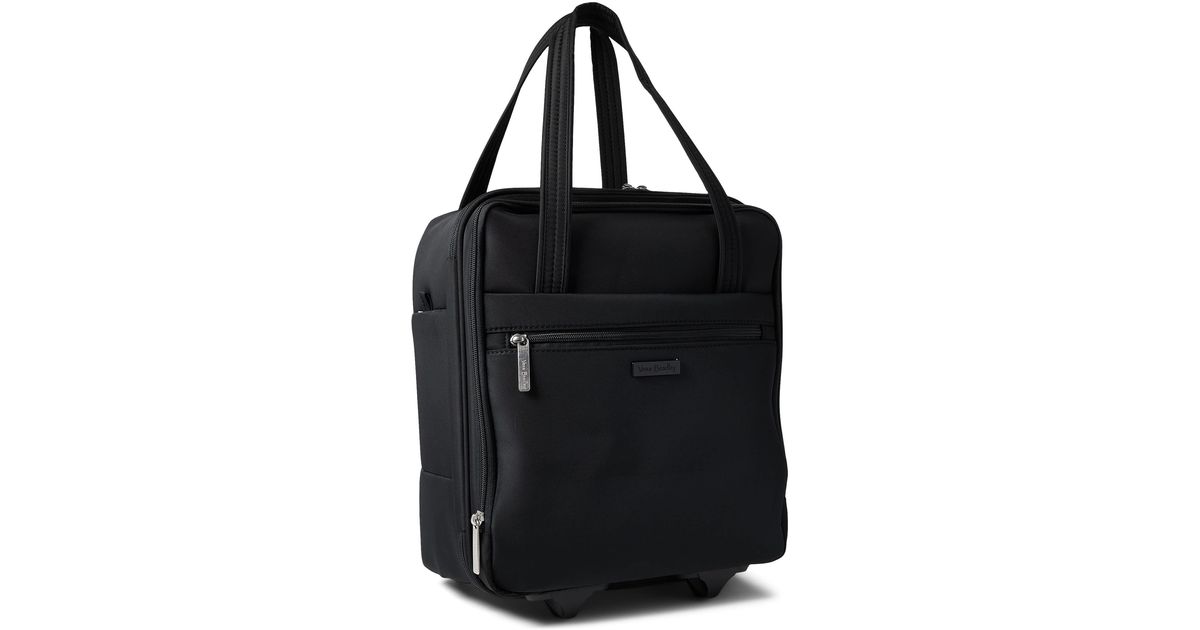 Vera Bradley Synthetic Softside Underseat Rolling Work Bag in Black Lyst