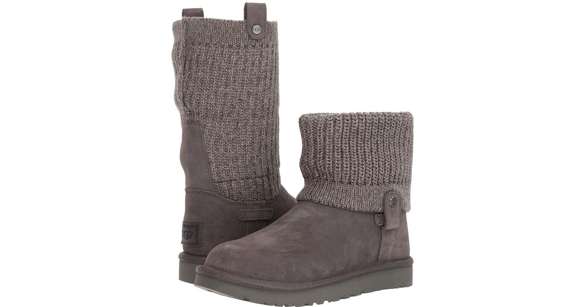 UGG Suede Saela (grey) Women's Boots in 