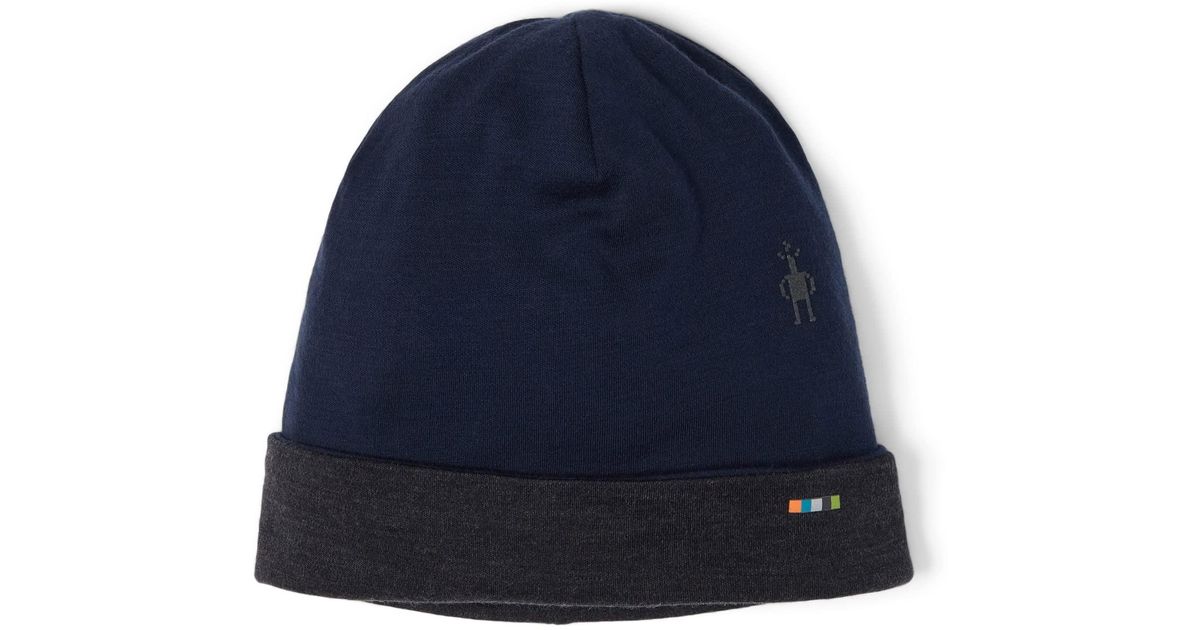 thermal merino reversible pattern cuffed beanie