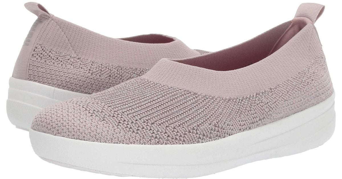 Fitflop Synthetic Uberknit Slipon Ballerina (metallic Mink) Women's