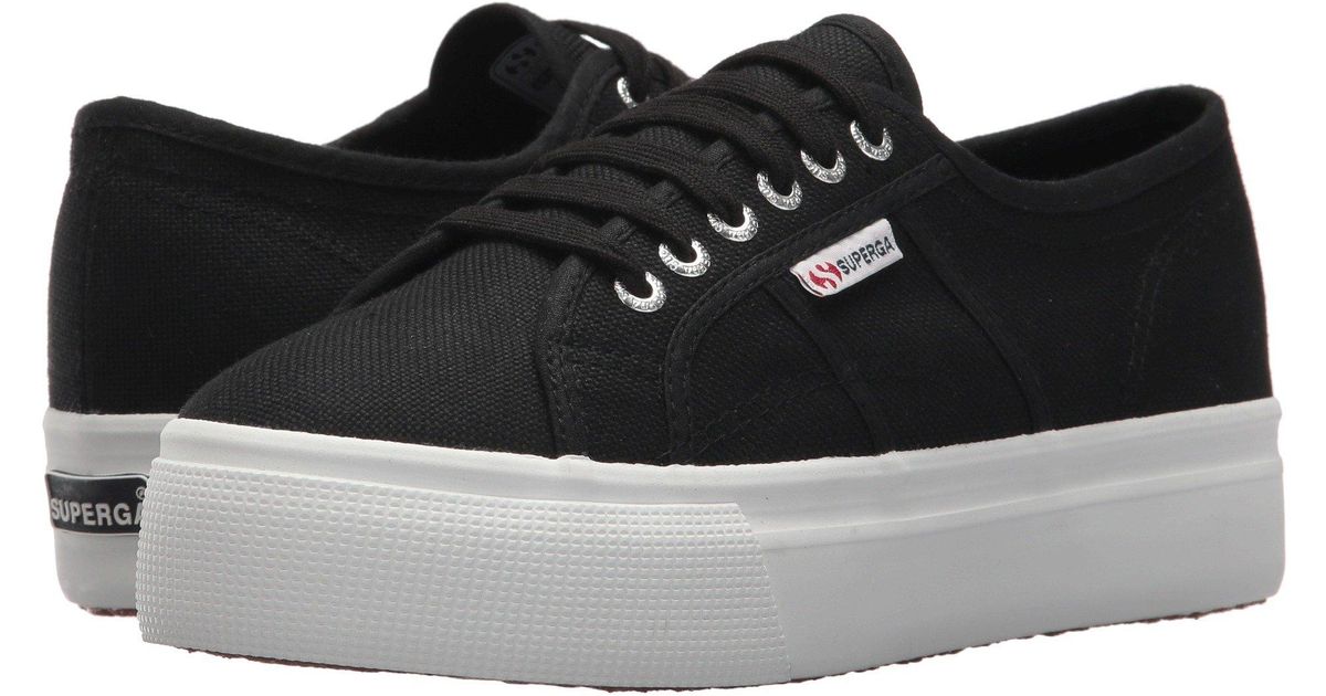 black superga platform trainers