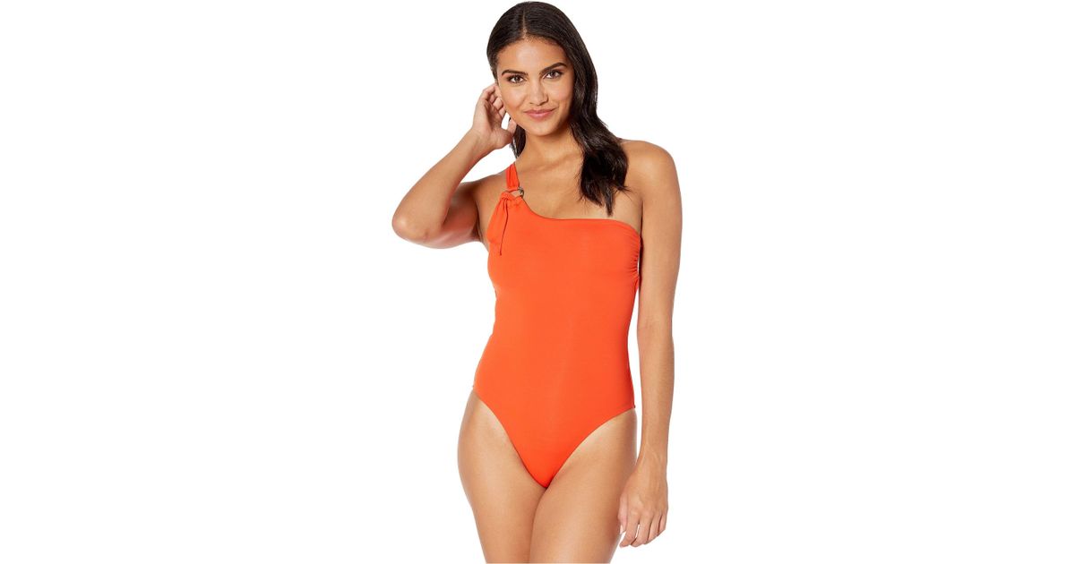 seafolly one shoulder maillot