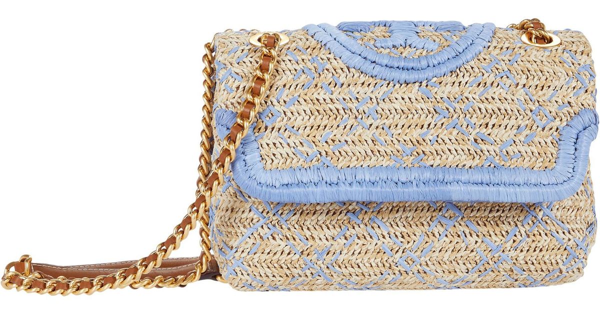 Tory Burch Fleming Soft Straw Small Convertible Shoulder Bag Save 32