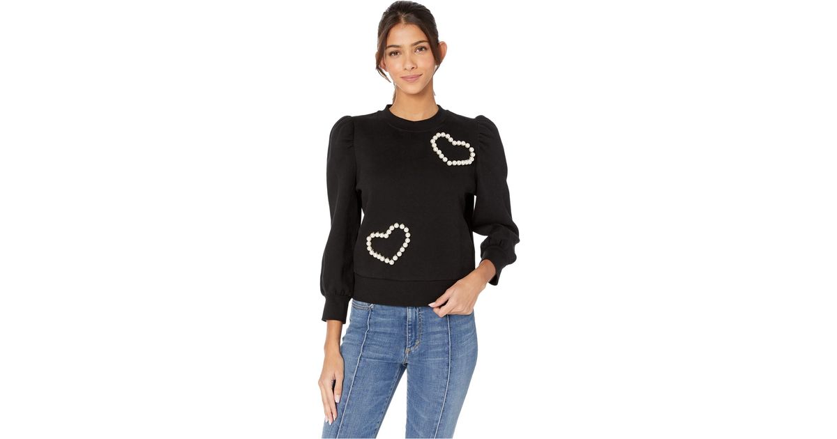 kate spade pearl heart sweatshirt