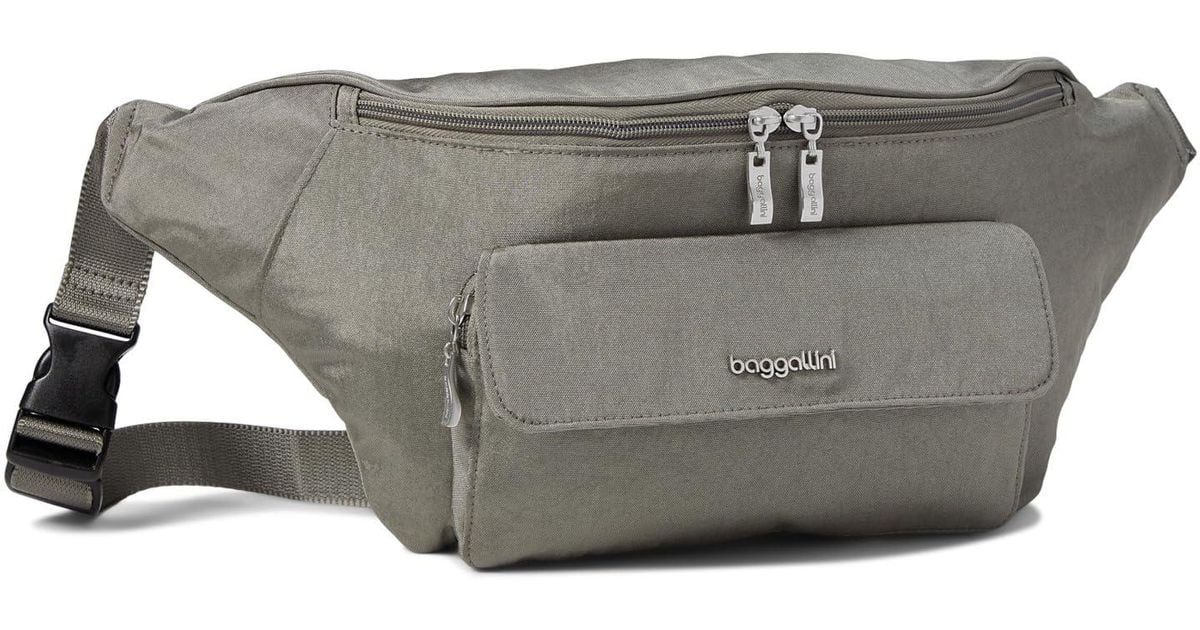 Baggallini Modern Everywhere Waist Pack Sling in Gray Lyst