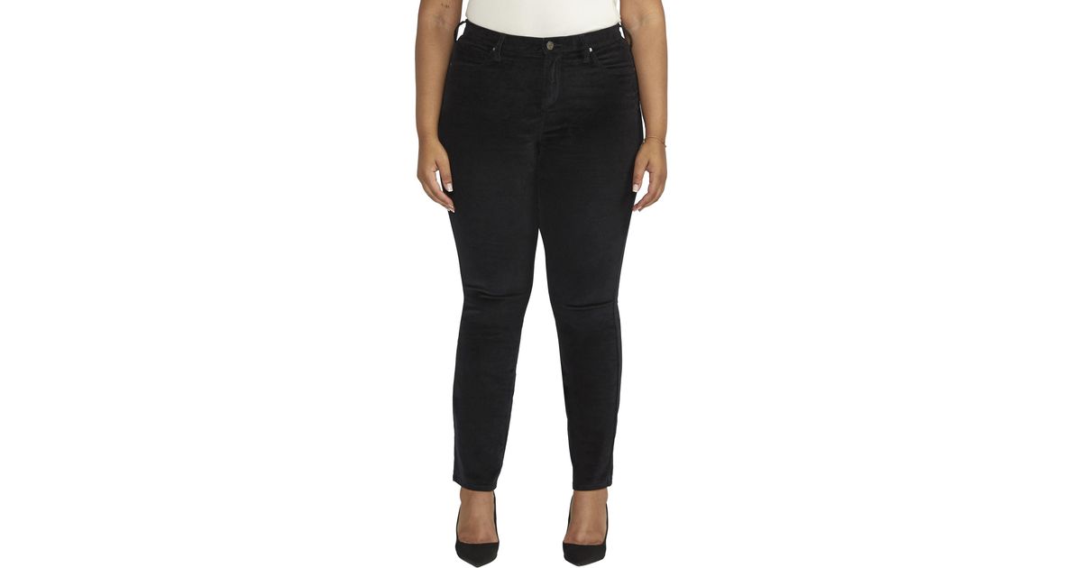 Jag Jeans Plus Size Ruby Mid-rise Straight Leg Pants in Black | Lyst
