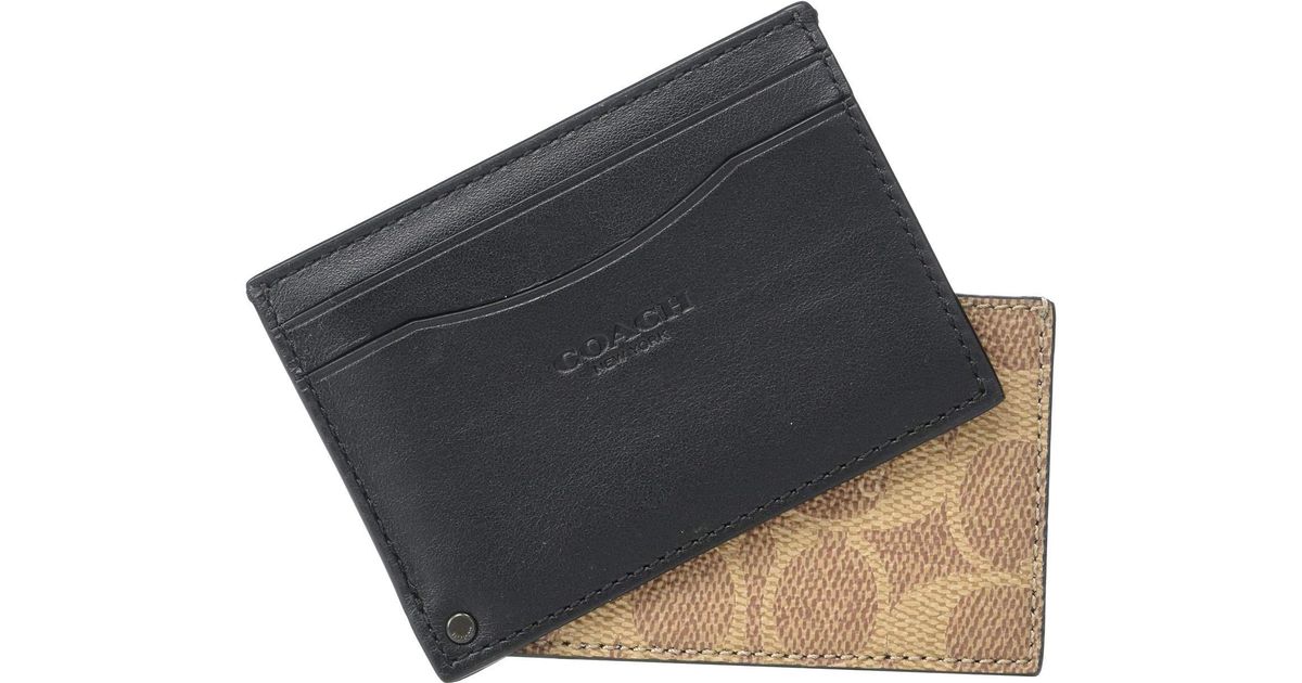coach swivel card case