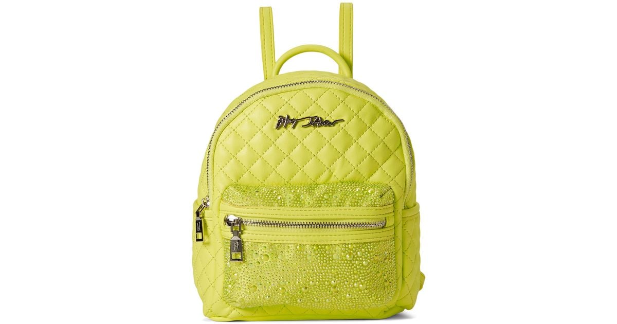 Betsey Johnson Mini Backpack in Yellow Lyst