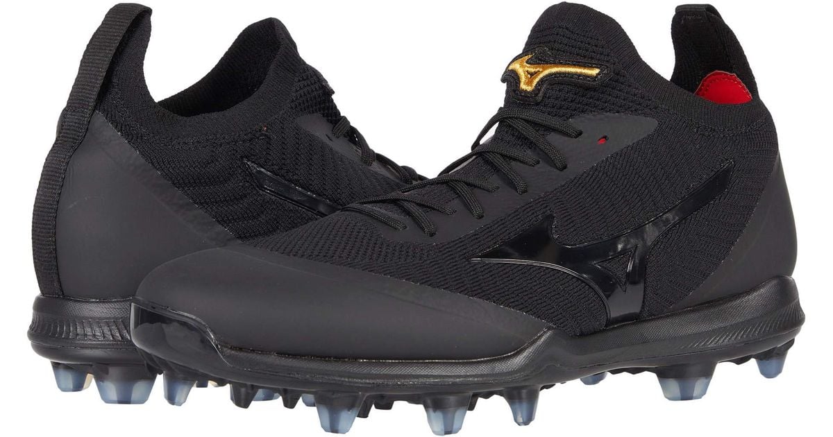Mizuno Pro Dominant Tpu Knit Molded Baseball Cleat in Black for