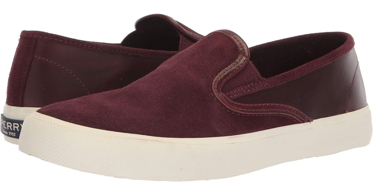 Sperry TopSider Captain's Slipon Leather (burgundy) Slip On Shoes for
