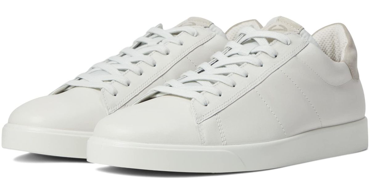 Ecco Leather Street Lite Retro Sneaker in White for Men | Lyst