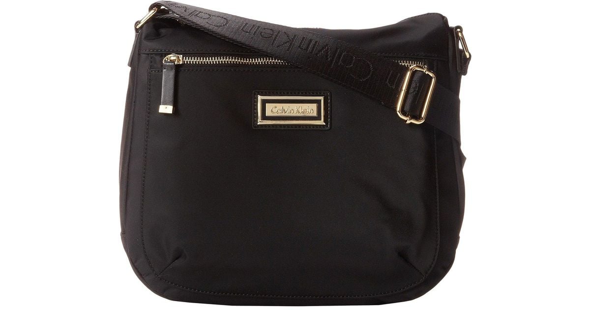 Calvin Klein Synthetic Nylon Messenger Bag in Gold (Black) Save 42