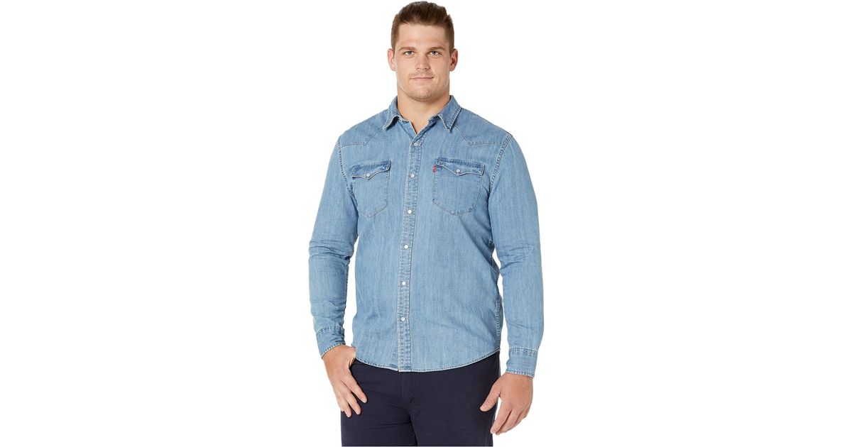 levi's big and tall denim shirts