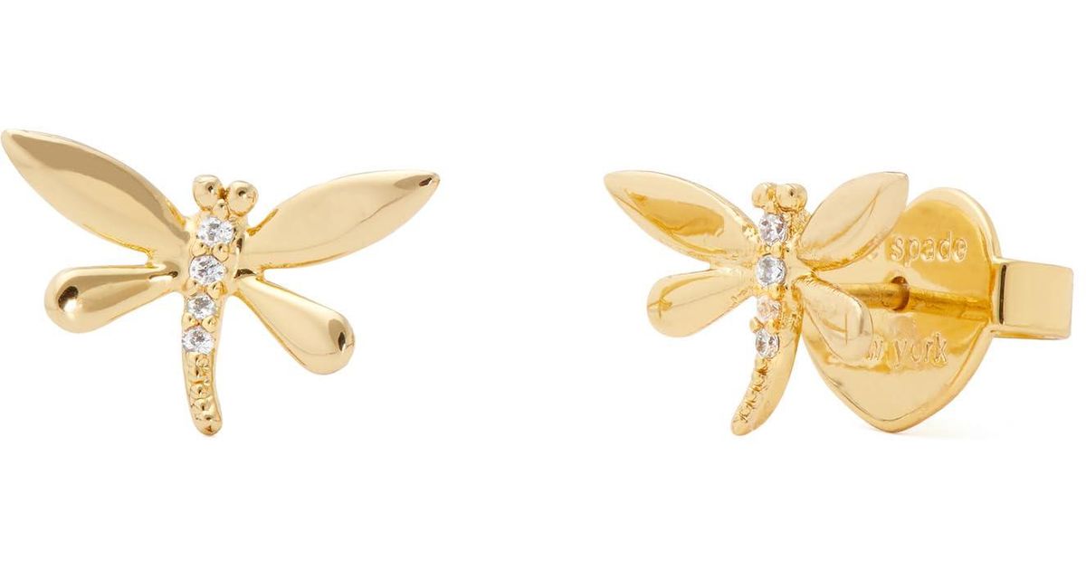 Kate Spade Delicate Dragonfly Studs in Metallic Lyst