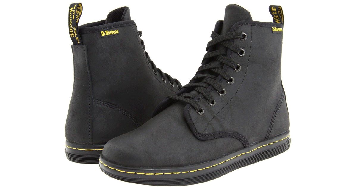 dr martens black canvas