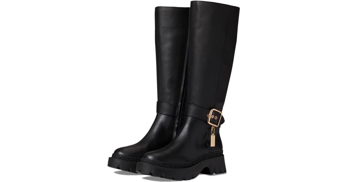 COACH James Leather Boot in Black Lyst
