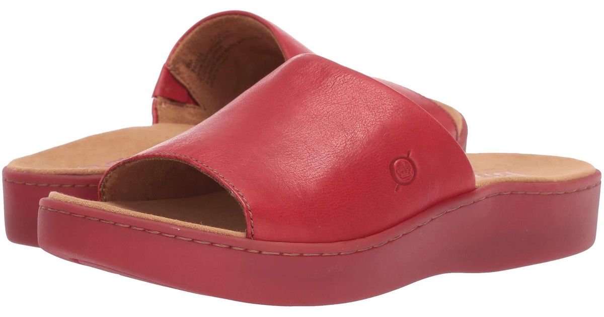 born red sandals