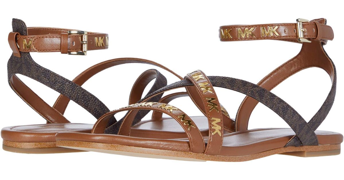 Tasha Flat Sandal in Brown 