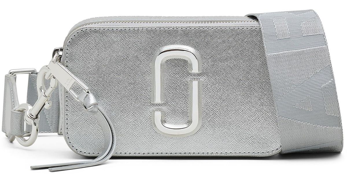 Marc Jacobs The Metallic Snapshot Dtm Bag in Gray Lyst