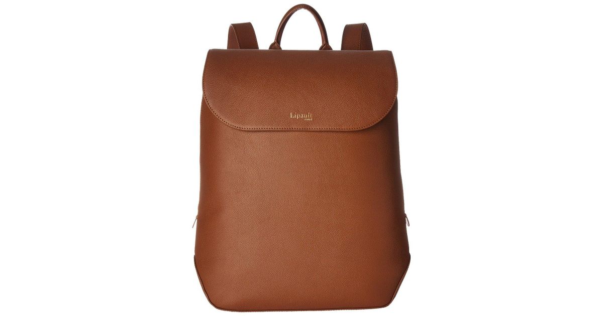lipault leather backpack