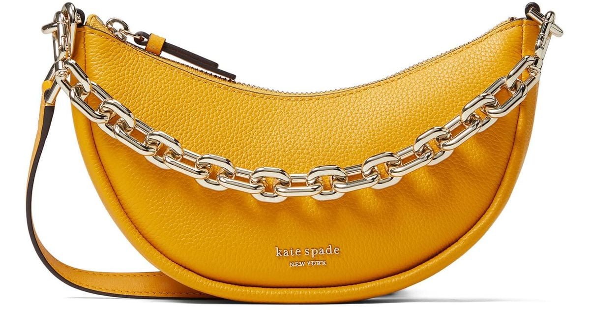 Kate Spade Smile Pebbled Leather Small Crossbody in Yellow Lyst
