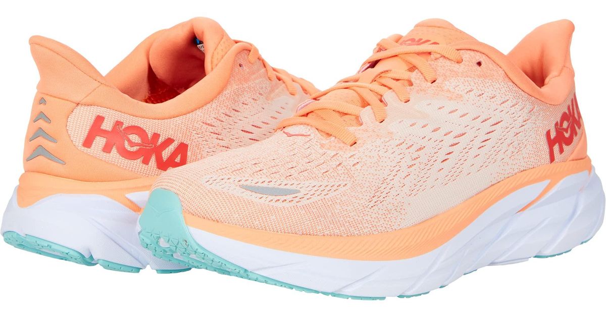 Hoka One One Synthetic Clifton 8 in Orange | Lyst