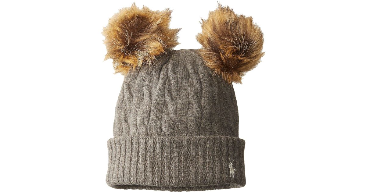 ralph lauren double pom pom hat