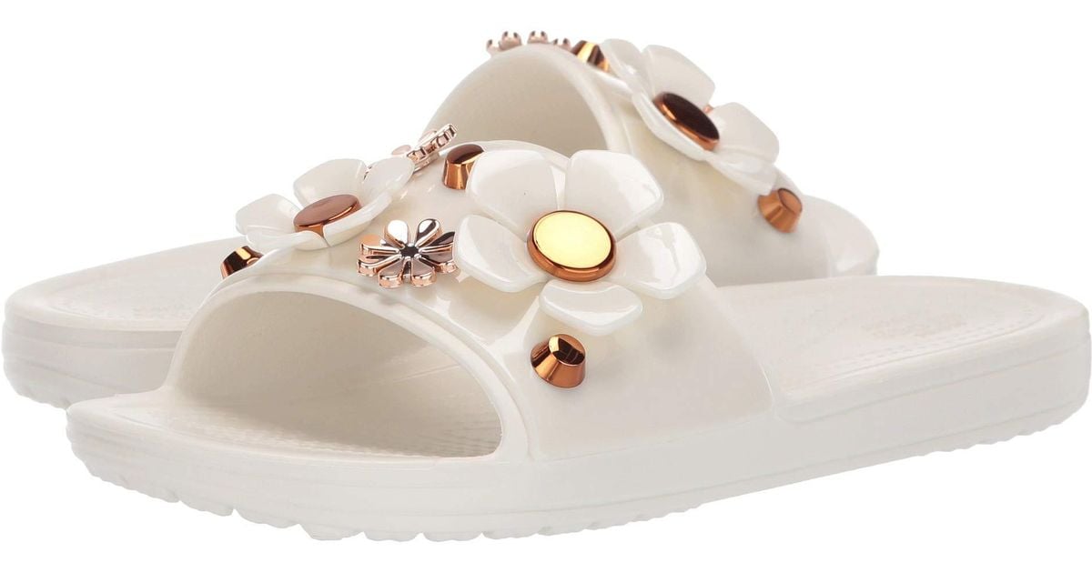 crocs metallic blooms