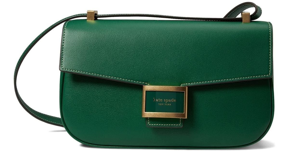 Kate Spade Katy Textured Leather Medium Convertible Shoulder Bag in Green Lyst