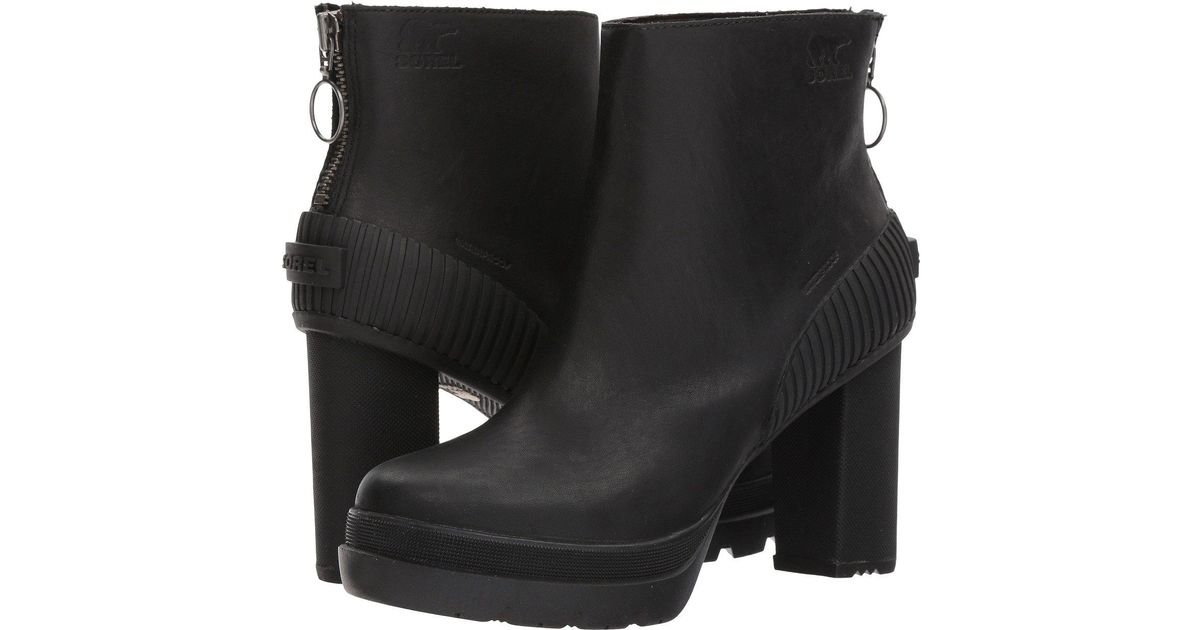 Sorel Leather Dacie Bootie in Black - Lyst