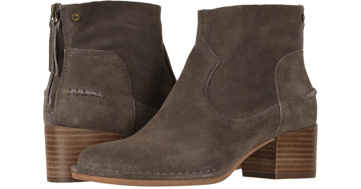 ugg bandara mid heel ankle boot in tan