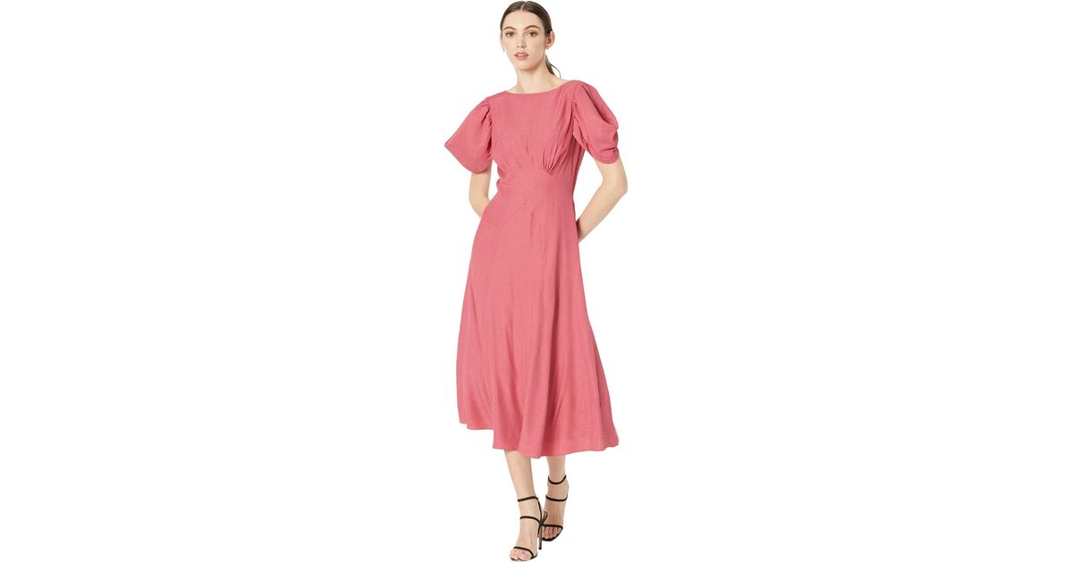 Ted Baker Synthetic Tulipi Panelled Midi Tea Dress in Pink - Lyst