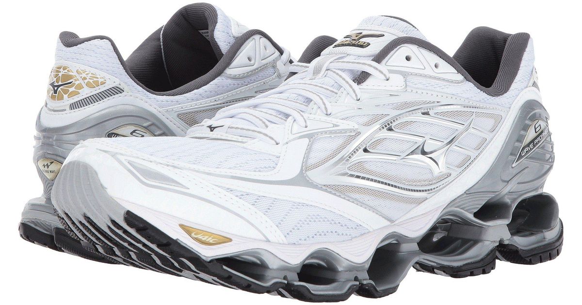 Mizuno Synthetic Wave Prophecy 6 in White/Silver/Gold (Metallic) for Men |  Lyst