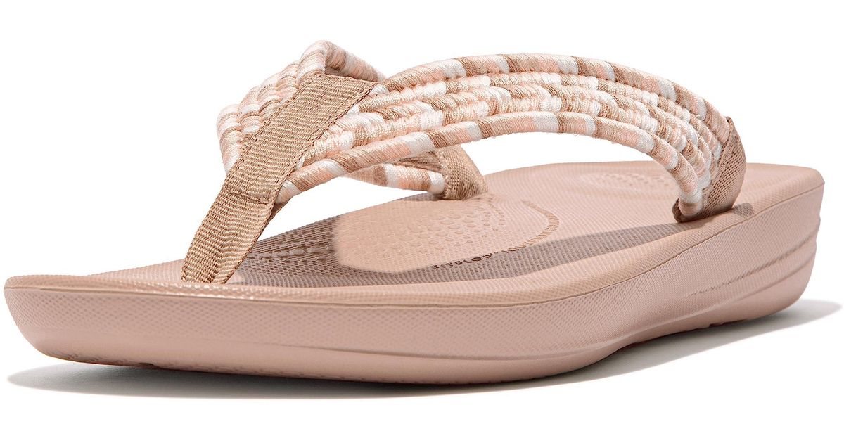 Fitflop Iqushion Artwebbing Ergonomic Flipflops in Pink Lyst