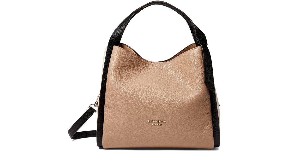 Kate Spade Knott Colorblocked Pebbled Leather Medium Crossbody Tote in