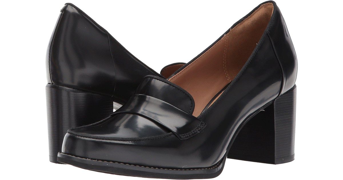Clarks Tarah Grace (black Shiny Leather) High Heels | Lyst