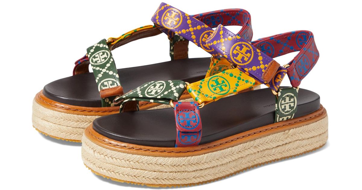 Tory Burch T Monogram Rope Sport Sandal Lyst