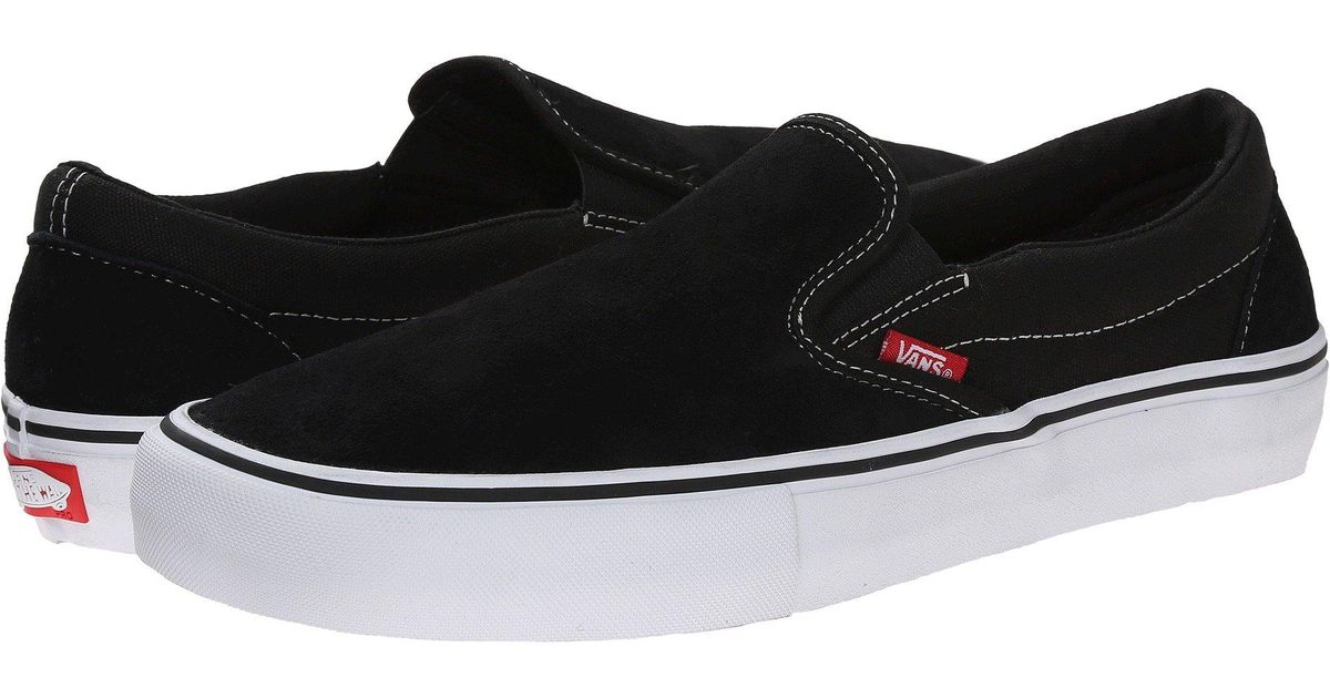 vans slip on suiting black
