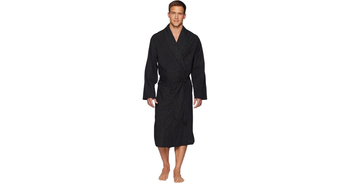 Polo Ralph Lauren Cotton Woven Robe (soho Plaid) Men's Robe in Black
