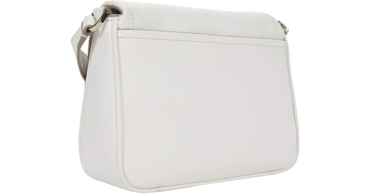 Kate Spade Leather Run Around Large Flap Crossbody in White - Lyst