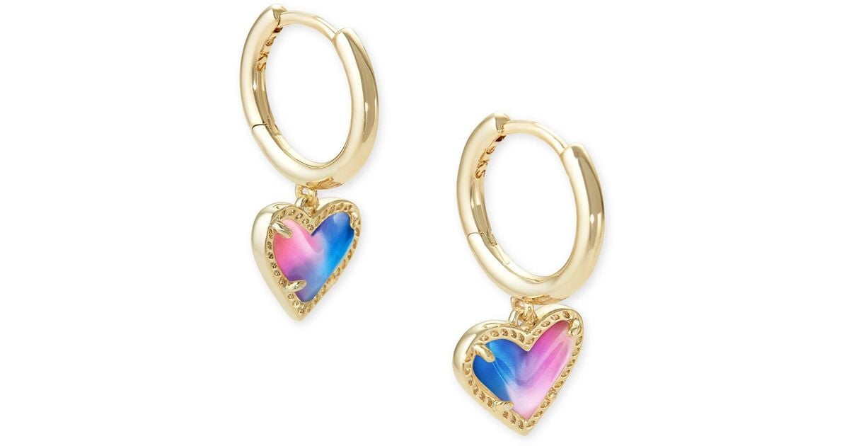 Kendra Scott Ari Heart Huggie Earrings in Gold (Metallic) Lyst